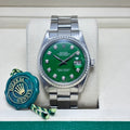 36MM DATEJUST REF.1601 OYSTER BRACELET  GREEN